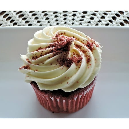 LAMINATED POSTER Red Velvet Cupcake Cream Cheese Frosting Poster Print 24 x