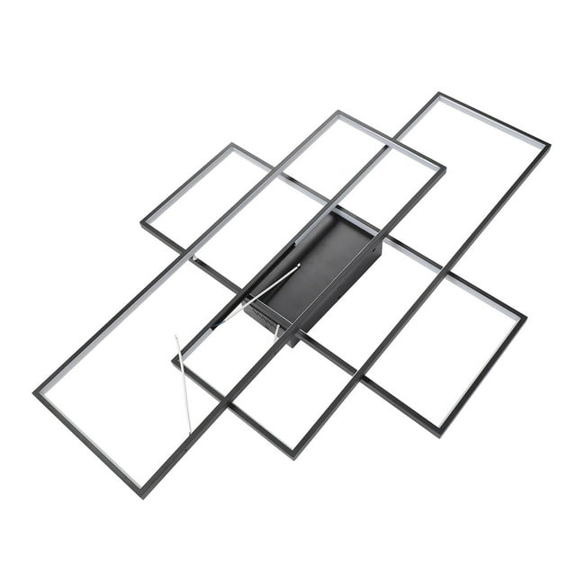 Modern LED Ceiling Light, 3 Colors 3000K-6500K Dimmable Flush Mount Ceiling Light Fixture with Remote Control, Square LED Chandelier for Living Room, Bedroom, Kitchen, Dining Room