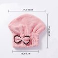 thumbnail image 2 of Super Absorbent Microfiber Hair Drying Cap - Quick-Drying Bandana Wrap Towel Shower Cap for Curly Hair Fast-Drying Hair Towel for Women Ladies Daily Use, 2 of 2