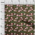 thumbnail image 1 of oneOone Cotton Poplin Brown Fabric Leaves & Flower Floral Quilting Supplies Print Sewing Fabric By The Yard 42 Inch Wide, 1 of 4