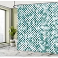 thumbnail image 4 of Ambesonne Ethnic Shower Curtain, Retro Pattern Abstract Art, 69"Wx75"L, Dark Seafoam, 4 of 4