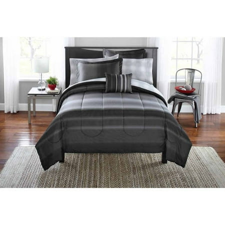 Mainstays Ombre Bed in a Bag Bedding Set with Decorative