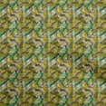 thumbnail image 1 of oneOone Rayon Dark Olive Green Fabric Abstracts Craft Projects Decor Fabric Printed By The Yard 56 Inch Wide, 1 of 5