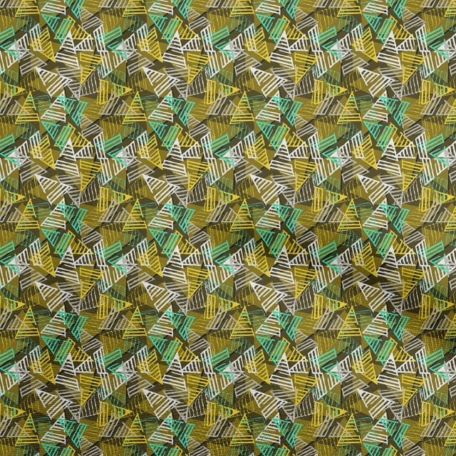 oneOone Rayon Dark Olive Green Fabric Abstracts Craft Projects Decor Fabric Printed By The Yard 56 Inch Wide