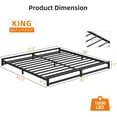 thumbnail image 2 of Jojoka 6 Inch King Size Bed Frame Heavy Duty Metal Platform with Steel Slat Support, Mattress Foundation, No Box Spring Needed, Noise Free, Easy Assembly, Black (King), 2 of 9