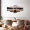 thumbnail image 3 of Elephant Stock Canoe On Calm Waters Wall Art - Horizontal Multi Panel Canvas - Living Room Wall Decor - Nature Multi Panel - Blue And Brown Decor - 68" x 30", 3 of 8