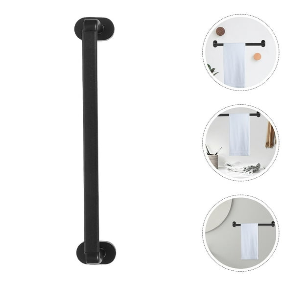 Raindrops No-Drill Bathroom Organizer - Wall-Mounted Towel Holder Hand Towel Rack Kitchen Towel Bar Adhesive Towel Rack Single Towel Rack for Bathroom Wall