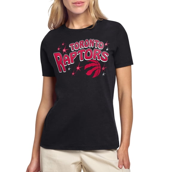 Women's Starter Black Toronto Raptors Fireworks T-Shirt