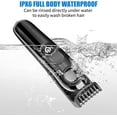 thumbnail image 4 of Recortadora de cabello para hombres, recortadora de barba eléctrica profesional 5 en 1, afeitadora inalámbrica para hombres con pantalla LED, recortadora de cuerpo recargable e impermeable IPX6 para cara/cabello/cuerpo/nariz ER, 4 of 5