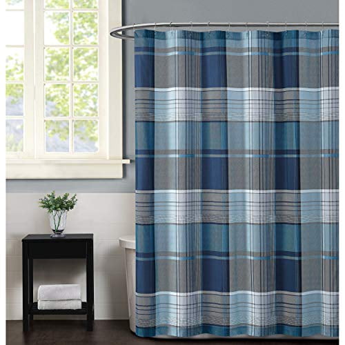 Truly Soft Everyday - 72&quot; Square Shower Curtain - Trey Plaid - Blue
