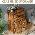 thumbnail image 6 of VANACC Farmhouse 5 Drawers Dresser, Wood Chest of Drawers for Bedroom, Living Room, Evening Glow, 6 of 9