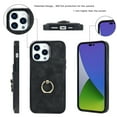 thumbnail image 3 of Nalacover for iPhone 14 Pro 6.1 inch Wallet Back Case,Luxury PU Leather Soft TPU Anti-Drop Shockproof Two Card Slots with Finger Ring Holder Kickstand Ultra Slim Phone Cover.Black, 3 of 8