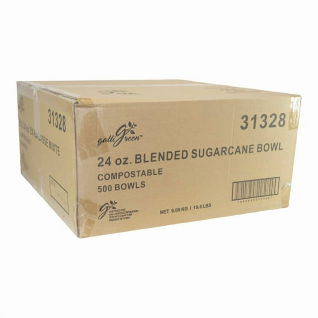 Galligreen Blended Sugarcane Bowl, 24 oz Capacity -- 500 per case