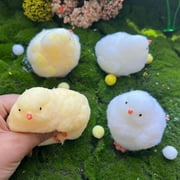 Handmade Chick Taba Squishy Toys, Ultra Soft Fidget Toys, Big Silicone Squeeze Toys for Stress Relief
