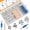 120PCS-Silver, variant on 120PCS Furniture Cam Lock Hardware Kit, Alloy Steel Nickel Plated Cam Nuts Screws Lotus Wood Dowel Pins Plastic Expansion Nuts, Replacement Assembly Fasteners for Cabinets Drawers Desks DIY Furniture