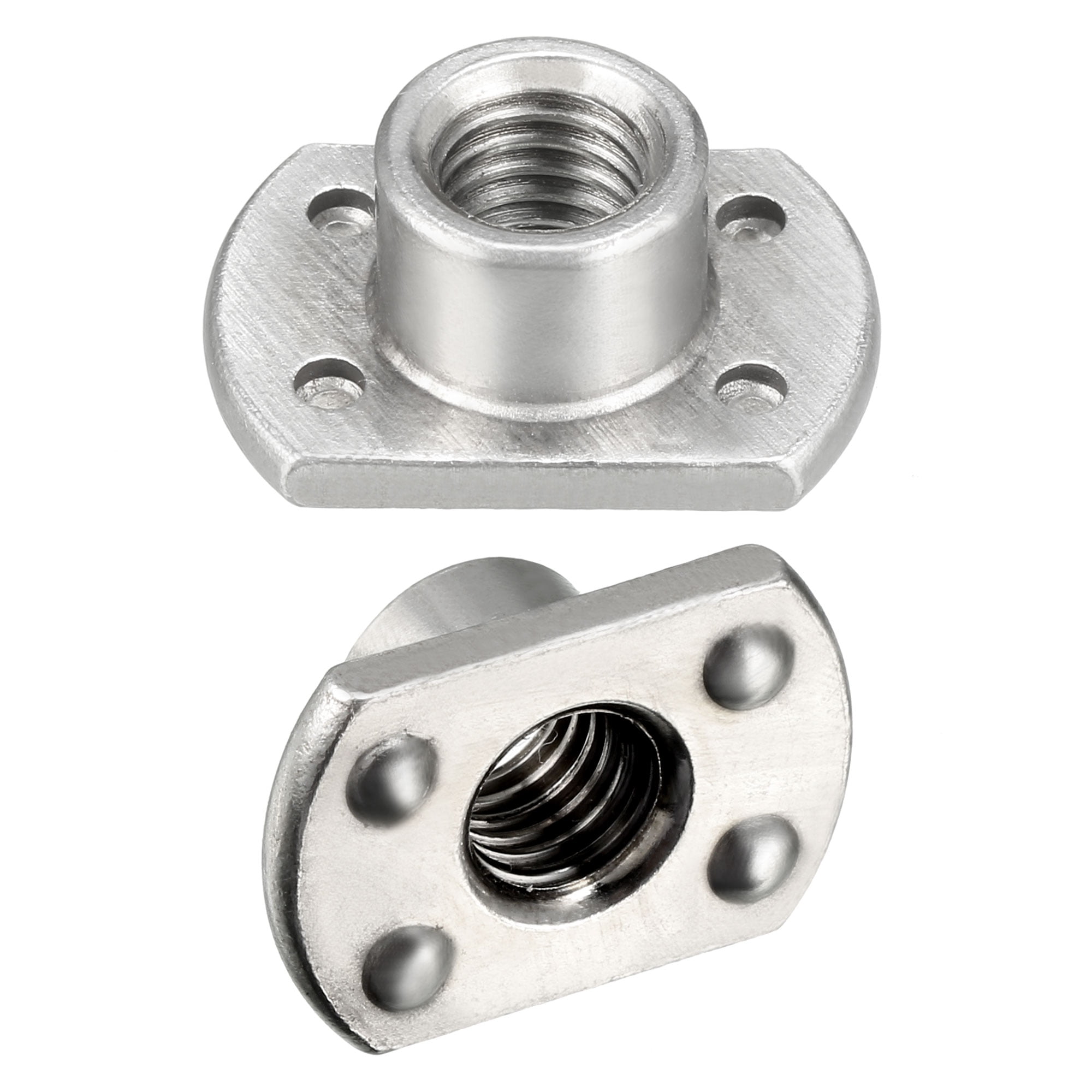 M8 Carbon Steel Slab Base TShaped 4 Projection Weld Nuts, 25 Pcs