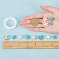 thumbnail image 3 of SUNNYCLUE 1 Box 100Pcs 4 Styles Sea Turtle Beads Turquoise Starfish Bead Synthetic Sea Star Tortoise Charms Carved Ocean Animal Spacer Beads Elastic Thread for Bracelets Earrings DIY Jewelry Making Mixed Color, 3 of 7