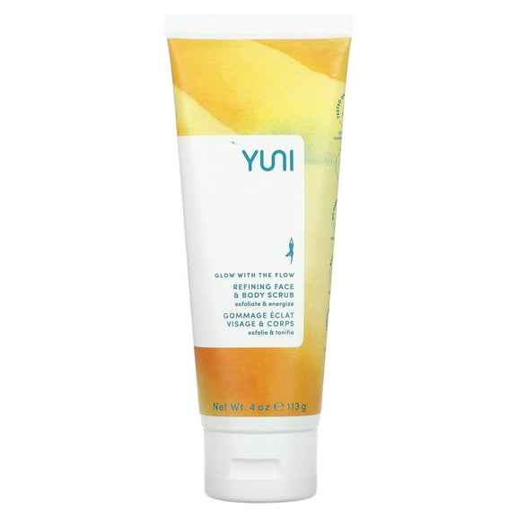 Yuni Beauty Glow With The Flow, Refining Face & Body Scrub, 4 oz (113 g)