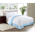 thumbnail image 1 of King Comforter Dual Tone Light Blue Luxurious Collection Microfiber Fill Duvet Insert Box Stiched Quilted Fluffy Soft All Season Comforter with Pillowcases & Premium Piping, 1 of 7