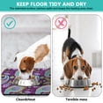 thumbnail image 4 of Retro Paisley Floral Dog Feeding Mat - Waterproof Non-Slip Pet Food Mat, Absorbent Foam Core, Ethnic Design, 4 of 5