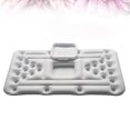 thumbnail image 4 of 1 mesa de cerveza inflable portátil con 28 agujeros para tazas, fila flotante, agua, bebida, cubo de hielo, cama flotante, mesa inflable de agua para fiesta de agua, blanco, 4 of 5