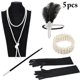 thumbnail image 1 of Accesorios de los años 20 Incluye Collar Pulsera Diadema Guantes Porta cigarrillos, 1 of 8