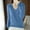 Blue, variant on Idoravan Womens Tshirts V Neck Long Sleeve Tops Tee Solid Color Blouse Women's Fashion V-Neck Long Sleeve Loose Solid Color Blouse Blue L