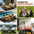 thumbnail image 4 of Yellow Sunflower Outdoor Rug for Patio/Deck/Porch, Non-Slip Large Area Rug 5 x 8 Ft, Summer Flower Bee Sunshine Black Indoor Outdoor Rugs Washable Area Rugs, Reversible Camping Rug Carpet Runner, 4 of 8
