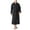 Black, variant on Mens Solid Color Casual Home Robe , Plush Fleece Mens Bathrobe, Long Sleeve Bath Robe for Men Pink