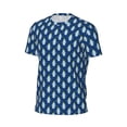 thumbnail image 6 of Wukai Beautiful King Penguin Pattern Print Men's Short-Sleeved Mesh T-Shirt,Quick-Dry Short Sleeve Workout T-Shirt-Medium, 6 of 8