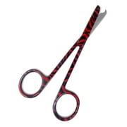 Embroidery Sewing Scissors, One Hook Blade, Stainless Steel 4.5" Seam Ripper, Red Zebra