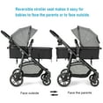thumbnail image 6 of Costway Foldable Baby Stroller 2 in 1 Newborn Infant Travel Buggy Pushchair 22 lbs Gray, 6 of 9