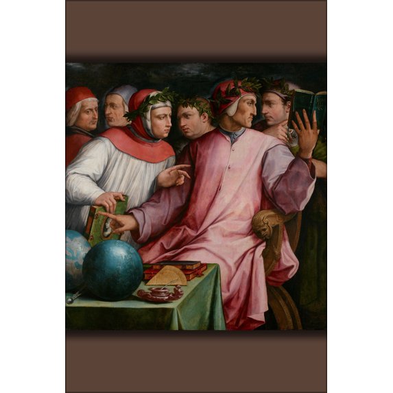 24"x36" Gallery Poster, Giorgio Vasari Six Tuscan Poets