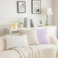 thumbnail image 4 of Sanmadrola Pillow Covers 2 Pack Heart Love Cute Decorative Throw Pillow Covers 20X20 Soft Plush Faux Fur Wool Pillow Covers for Couch Sofa Home Valentines Day Purple, 4 of 6