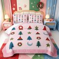 thumbnail image 2 of Manfei Winter Holiday Quilt King,Vintage Xmas Rustic Christmas King Coverlet Set,3pcs,1 Bedspread and 2 Pillowcases, 2 of 7
