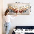 thumbnail image 5 of TOARTi Angel Wings Canvas Wall Art Colorful Rose Floral Framed Painting Boho Abstract Decor for Living Room Bedroom Office 20x40 Inch, 5 of 10