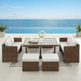Corvus Martinka Aluminum 7piece Wicker Outdoor Patio Dining Set Beige