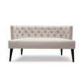 thumbnail image 1 of Celine Tufted Settee Nailhead Accents Sky Neutral, 1 of 13