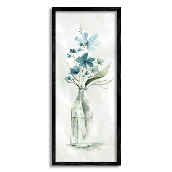 Stupell Industries Wild Lilies Assortment Glass Water Bottle Flower Charm,13 x 30, Design by Carol Robinson