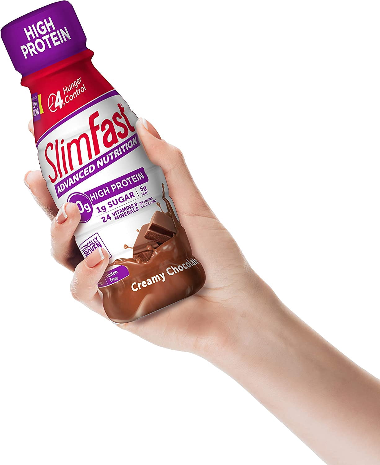 SlimFast Advanced Nutrition Meal Replacement Shake, Creamy Chocolate, 11 Fl Oz, 15 Ct
