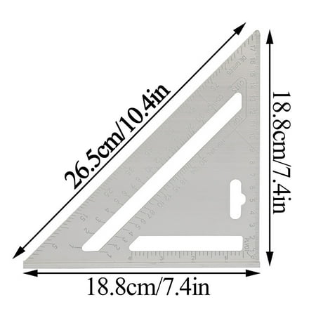 

KKCXFJX Tools&Home Improvement All Aluminum Alloy Ruler Metric Scale 180/300mm Woodworking Angle Ruler Gifts