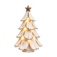 thumbnail image 2 of Vintage Lighted Christmas Tree Figurine, Christmas Tree Village with Warm Lights, Table Christmas Tree with Lights, Mini Tabletop Decor Warm Glow Home, Nostalgic Winter Pines Gift, color, 2 of 6