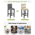 thumbnail image 3 of Rustic Vintage Bar Stool Covers Set of 2, Farmhouse Countryside Linen Texture Stretch Washable Bar Chair Covers with Backs, Removable Pub Counter Height Chair Cover for Kitchen Dining Room Cafe, 3 of 7
