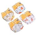 thumbnail image 4 of Pañales de tela transpirables, 4 piezas de pañales lavables para bebés, pañales impermeables, productos para bebés, los mejores de su clase, 4 of 9