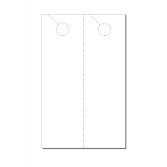 X-Long Door Hangers (5"x 16") 2-UP, Perfed on 10" x 16" White Cover - 250 Sheets