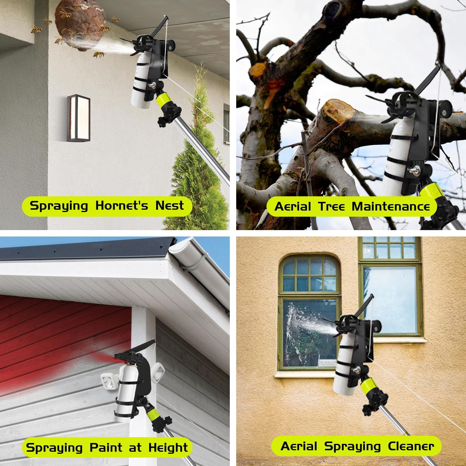 Spray Can Extension Pole - Aerosol and Duster Adaptor for Wasp Spray, Paint, Carpenter Dusting