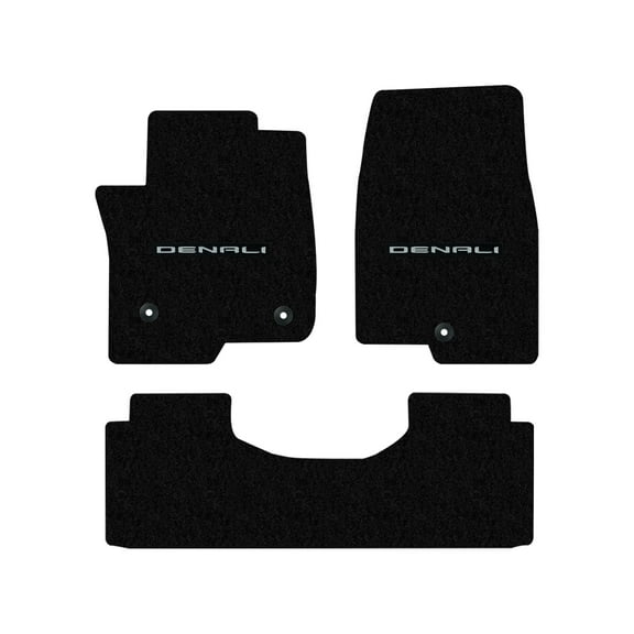 Lloyd Mats LogoMat Custom-Fit 3PC Carpet Floor Mats for 2021-2026 GMC Yukon XL, Charcoal