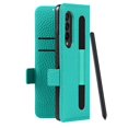 thumbnail image 5 of Dteck Case for Samsung Galaxy Z Fold 3 5G 2021,Luxury Leather Magnetic Flip Card Holder Wallet Case with S-Pen Holder Pocket Hybrid PC Protective Cover,Green, 5 of 6