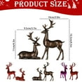 thumbnail image 3 of HCTSHG 2Pcs Christmas Reindeer Figurines Decorations Resin Sitting & Standing Deer Statues Elk Figurine for Home Table Decor Wine Cabinet (Glossy Red), 3 of 8