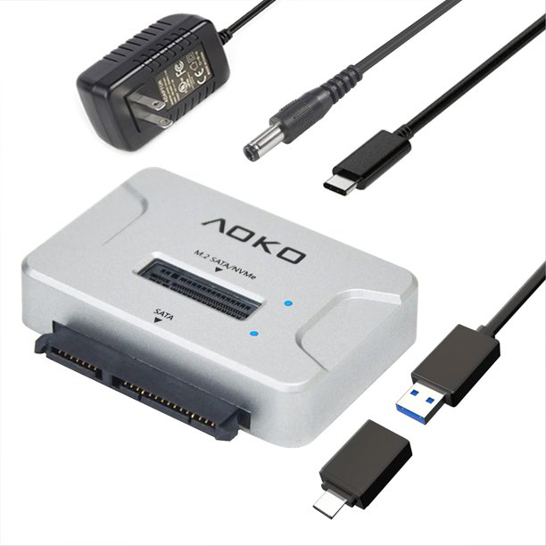 Adaptador de lector de disco duro M.2 Sata/NVMe a estación de acoplamiento USB